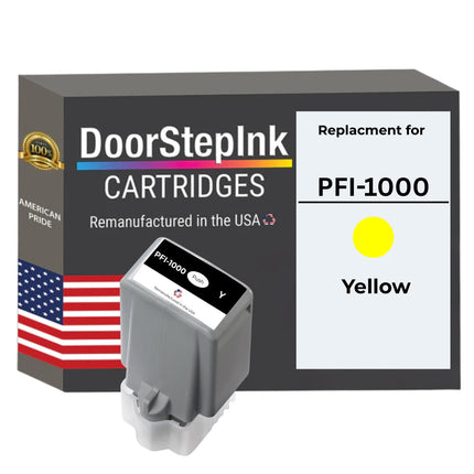 DoorStepInk Brand For Canon PFI-1000 Standard yield Yellow Remanufactured in the USA Ink Cartridge, 0549C002