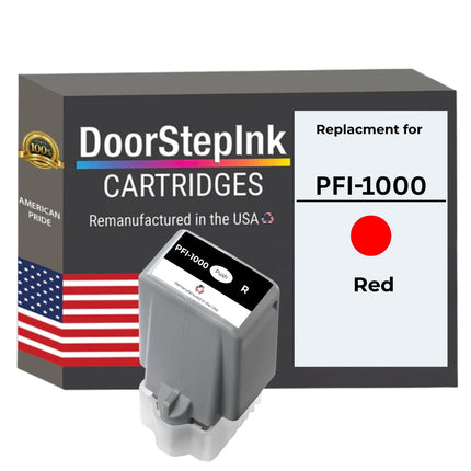 DoorStepInk Brand For Canon PFI-1000 Standard yield Red Remanufactured in the USA Ink Cartridge,0554C002