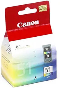 Original Canon CL-51 High Yield Tri-Color Ink Cartridge, 0618B002