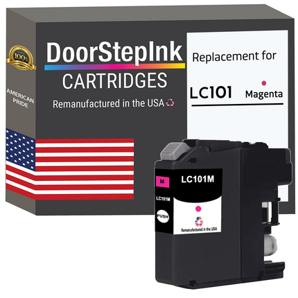 DoorStepInk Remanufactured in the USA Ink Cartridges for Brother LC101XL Magenta