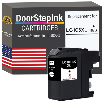 DoorStepInk Remanufactured in the USA Ink Cartridges for Brother LC103XL Black