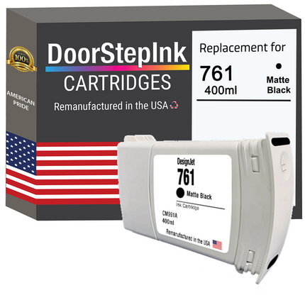 Replacement HP 761 (CM991A) 400mL Matte Black Ink Cartridge