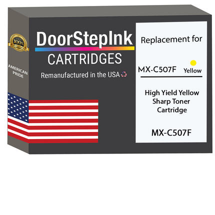 Sharp MX-C507F High Yield Yellow Remanufactured in the USA Toner Cartridge