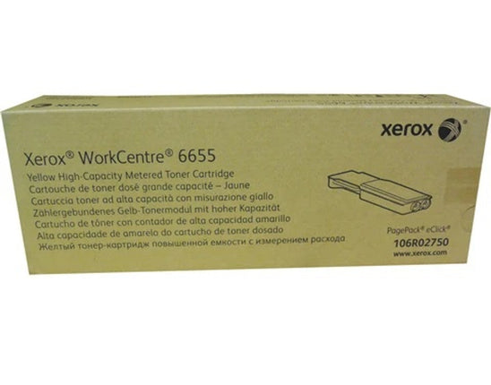 Original Xerox WORKCENTRE 6655 High Yield Yellow Toner Cartridge, 106R02750