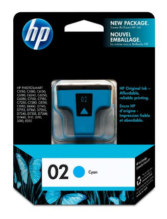 Genuine HP 02 (C8771WN) Cyan Ink Cartridge