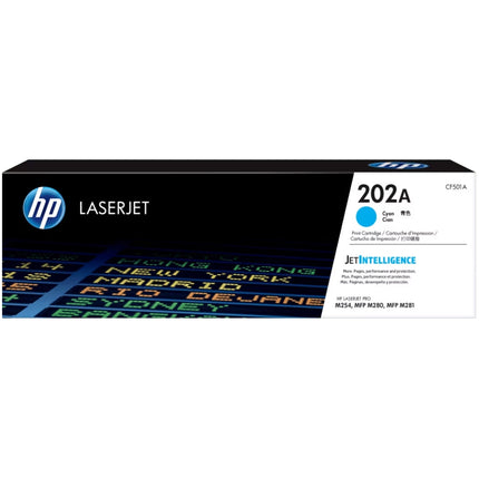 Genuine HP 202A Standard-Yield Cyan Toner Cartridge, CF501A