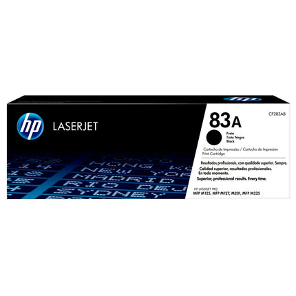 HP 83A Standard Yield Black LaserJet Toner Cartridge, CF283A