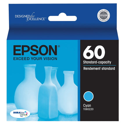 New Genuine Epson 60 (T060220) Cyan Ink Cartridge