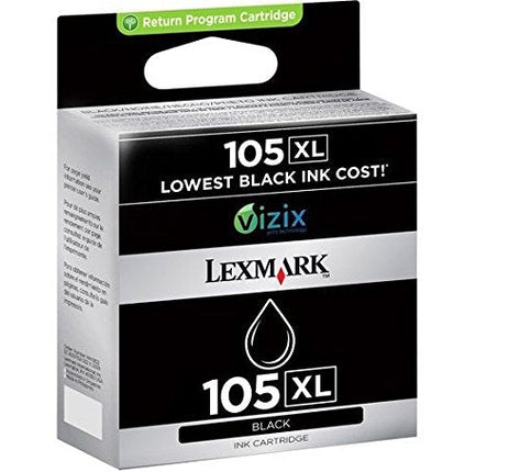 Genuine Lexmark 105XL High-Yield Black Inkjet Cartridge, 14N0822