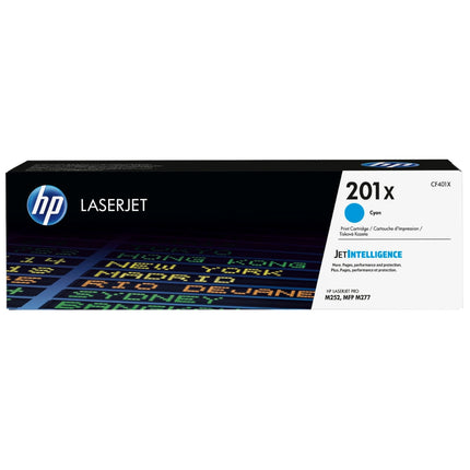 Genuine HP 201X High-Yield Cyan LaserJet Toner Cartridge, CF401X