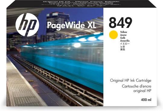 Original HP 849 Standard Yield Yellow Ink Cartridge, 1XB38A