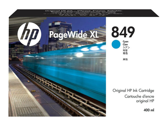 Original HP 849 Standard Yield Cyan Ink Cartridge, 1XB39A
