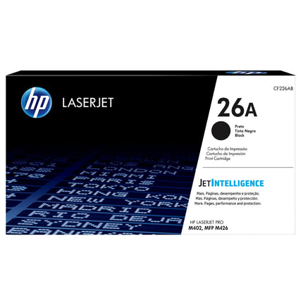 Genuine HP 26A Black LaserJet Toner Cartridge, CF226A