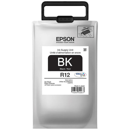 Original Epson R12 Standard Yield Black Ink Cartridge, TR12120
