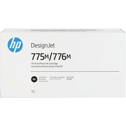 Genuine HP 775M/776M Photo Black DesignJet Ink Cartridge, 3WW80A