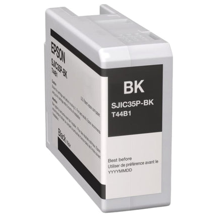 Original Epson SJIC35P-BK High-Yield Gloss Black Ink Cartridge, T44B1