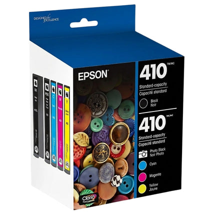 Epson 410 Black, Photo Black and Color Ink Cartridges