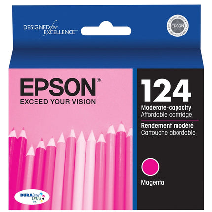 Original Epson T124 Standard Yield Magenta Ink Cartridge, T124320