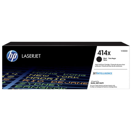 Genuine HP 414X High-Yield Black Laser Toner Cartridge, W2020X