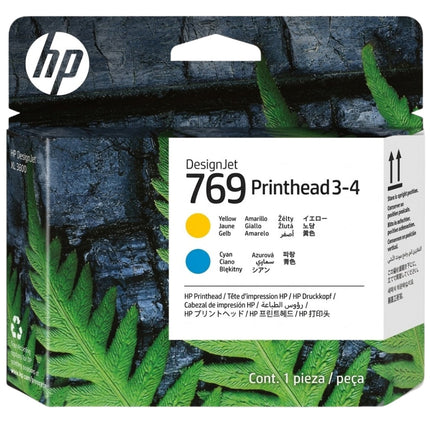 Original HP 769 Cyan/Yellow 3-4 DesignJet Printhead, 7K5U6A