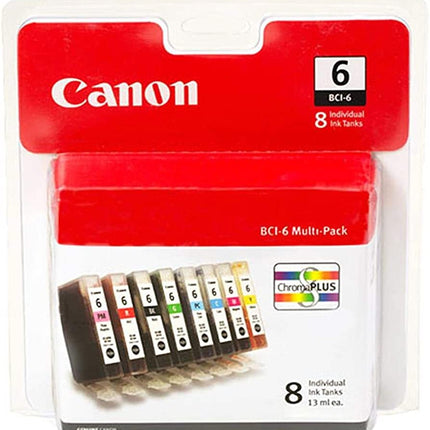 Canon BCI-6 Black and Color Ink Cartridge-8 Pack