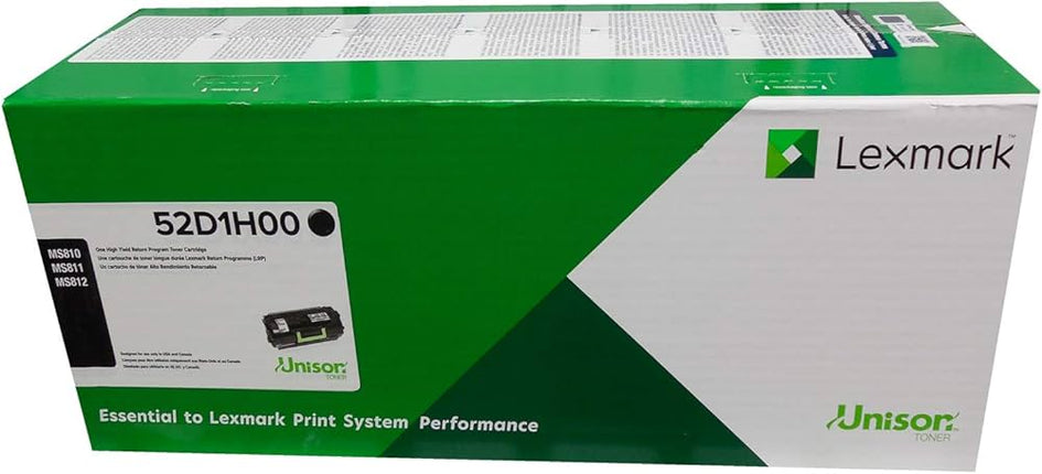 Original Lexmark (521H) High Yield Black Toner Cartridge, 52D1H00