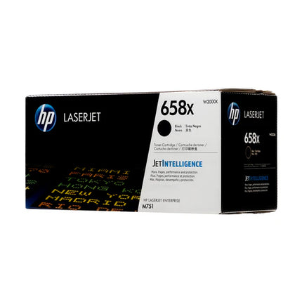 Original HP 658X High Yield Black Toner Cartridge, W2000X