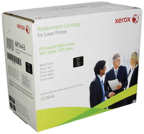 Original Xerox 6R1443 Standard Yield Black Toner Cartridge, 006R01443 (alternative to the HP 64A (CC364A)