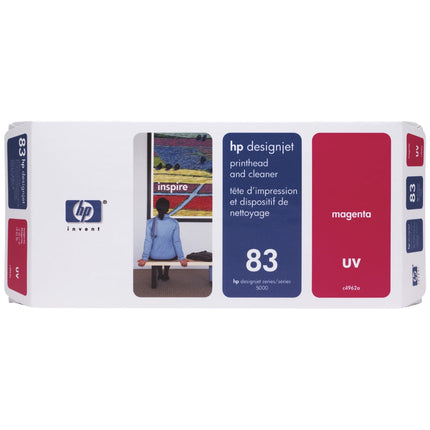 HP 83 Magenta DesignJet UV Printhead and Printhead Cleaner, C4962A