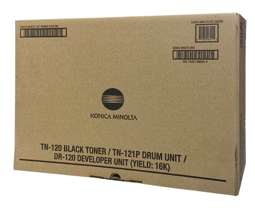Original Konica Minolta TN-120 Standard Yield Black Toner Cartridge, 7640015042