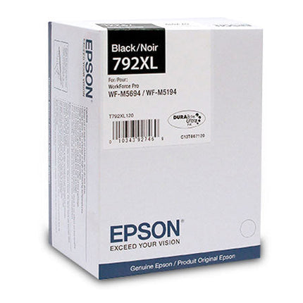 Original Epson 792XL High-Yield Black Ink Cartridge, T792XL120