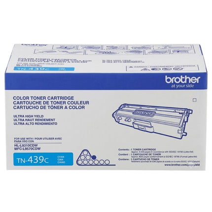 Original Brother TN-439 Extra High Yield Cyan Toner Cartridge, TN439C
