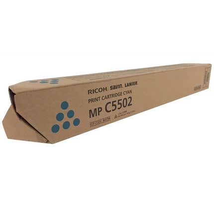 Original Ricoh MPC5502 Standard Yield Cyan Toner Cartridge, 841754