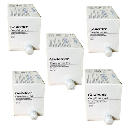 Genuine Gestetner CPI-3 Standard Yield Black Ink Cartridge, 84568 (5-Pack)