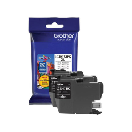 Original Brother LC3017XL Black Ink Cartridge, 2-Pack