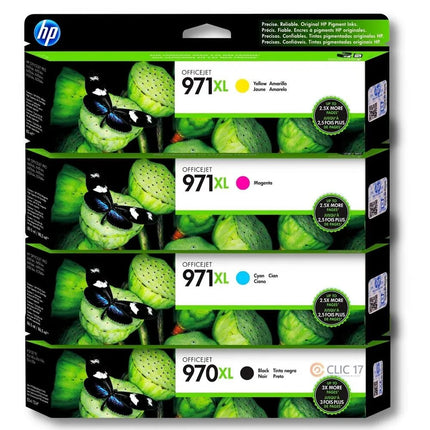 Original HP 970XL Black 971XL Cyan, Magenta, Yellow ink cartridges-4 Pack
