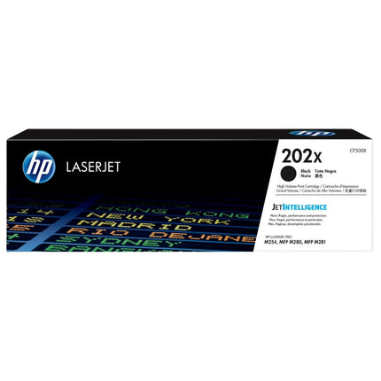 HP 202X High Yield Black Toner Cartridge, CF500X