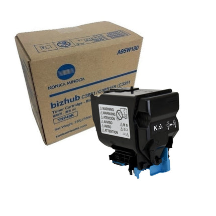 Original Konica Minolta TNP49K High Yield Black Toner Cartridge, A95W130