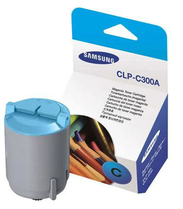 Original Samsung CLP-C300 Standard Yield Cyan Toner Cartridge, CLP-C300A
