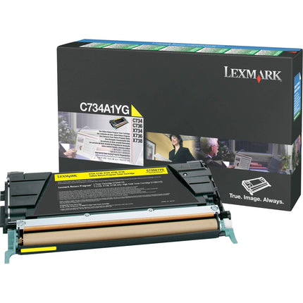 Genuine Lexmark C734A1YG Standard Yield Yellow Toner Cartridge
