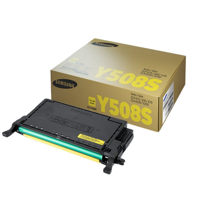 Original Samsung Y508S Standard Yield Yellow Toner Cartridge, CLT-Y508S