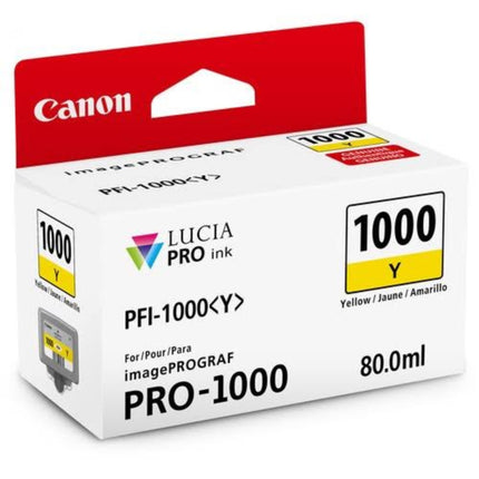 Original Canon PFI-1000 Standard Yield Yellow Ink Cartridge, 0549C002