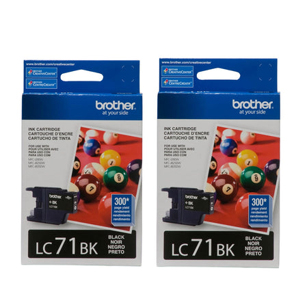 Original Brother LC71 Black Ink Cartridge, Pack Of 2