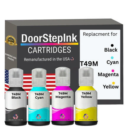 DoorStepInk Brand Replacement For Epson T49M (T49M4PK) 140 ml Standard Yield Sublimation Ink Bottle Made in the USA