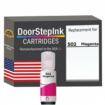 DoorStepInk Brand Replacement For Epson 502 (T502320-S) 70 ml Magenta Standard Yield Ink Bottle Made in the USA, T502320-S