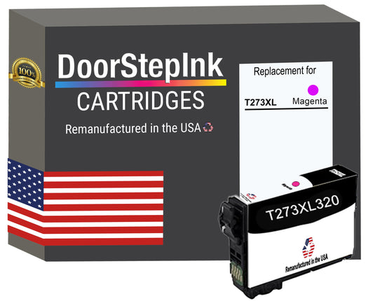 DoorStepInk Brand for Epson T273XL High Yield Magenta Remanufactured in USA Ink Cartridge,T273XL320