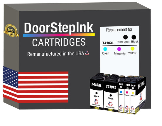 DoorStepInk Brand for Epson T410XL High Yield Remanufactured in USA Ink Cartridge,5-Pack