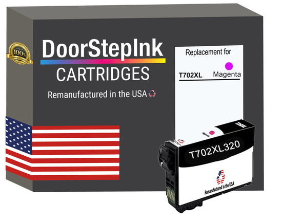 DoorStepInk Remanufactured in the USA Ink Cartridge for Epson T702XL Magenta