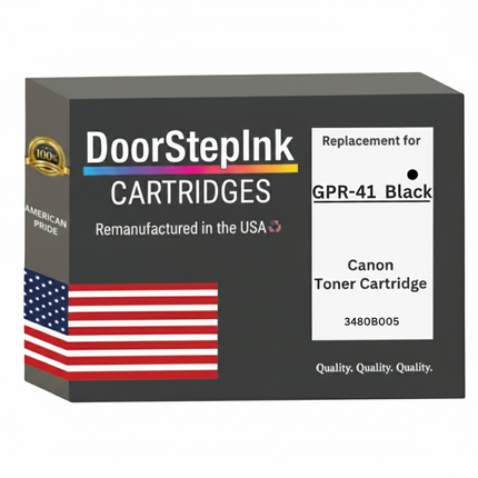 DoorStepInk Brand For Canon GPR-41 High Yield Black Remanufactured in the USA Toner Cartridge, 3480B005