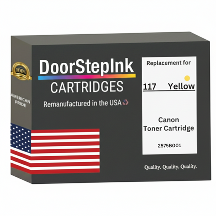 DoorStepInk Remanufactured in the USA For Canon 117 High Yield Yellow Toner Cartridge, 2575B001AA